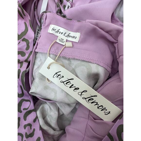 NWT -For Love & Lemons - June Mini Dress - Purple - Picture 11 of 11